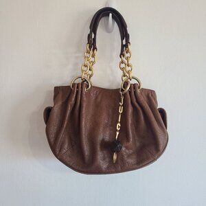 Juicy Couture Y2K Hobo Bag Brown Leather Handbag